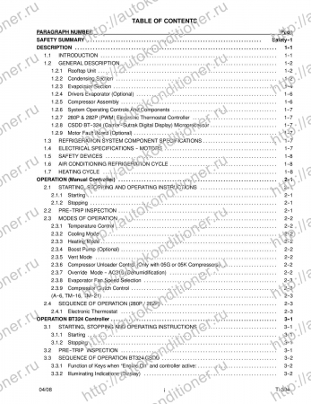 operation and service manual transport air conditioning unit for models ac310 ac350