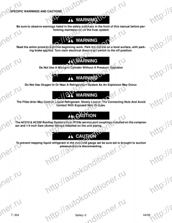 operation and service manual transport air conditioning unit for models ac310 ac350