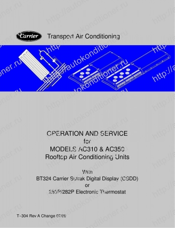 operation and service manual transport air conditioning unit for models ac310 ac350