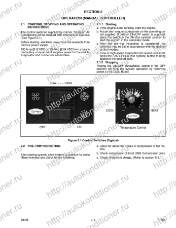 operation and service manual transport air conditioning unit for models ac310 ac350